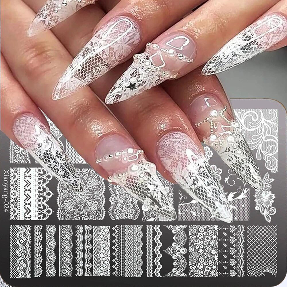 Nail Art Stamping Kit - 14.5*9.5 Lace Metal Nail Art Stamping