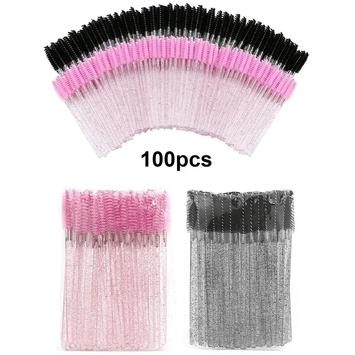 Beauty Makeup Brands - 100pcs Disposable Eyelash Brushes Spoolies Micro
