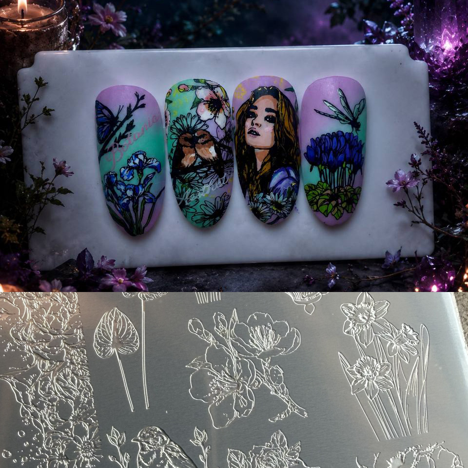Nail Art Stamping Kit - XMQ NAIL ART STAMPING PLATES BIRDS