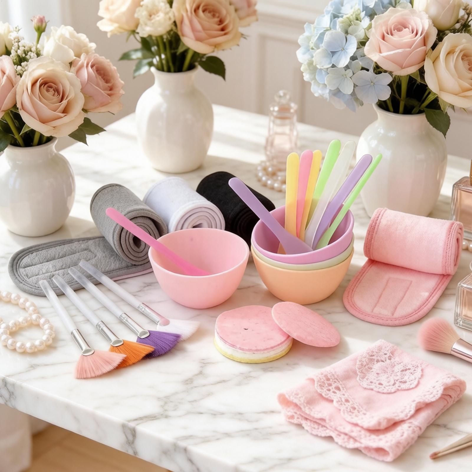 Beauty Makeup Brushes - Face Cover Spatula 37 Pieces Silicone
