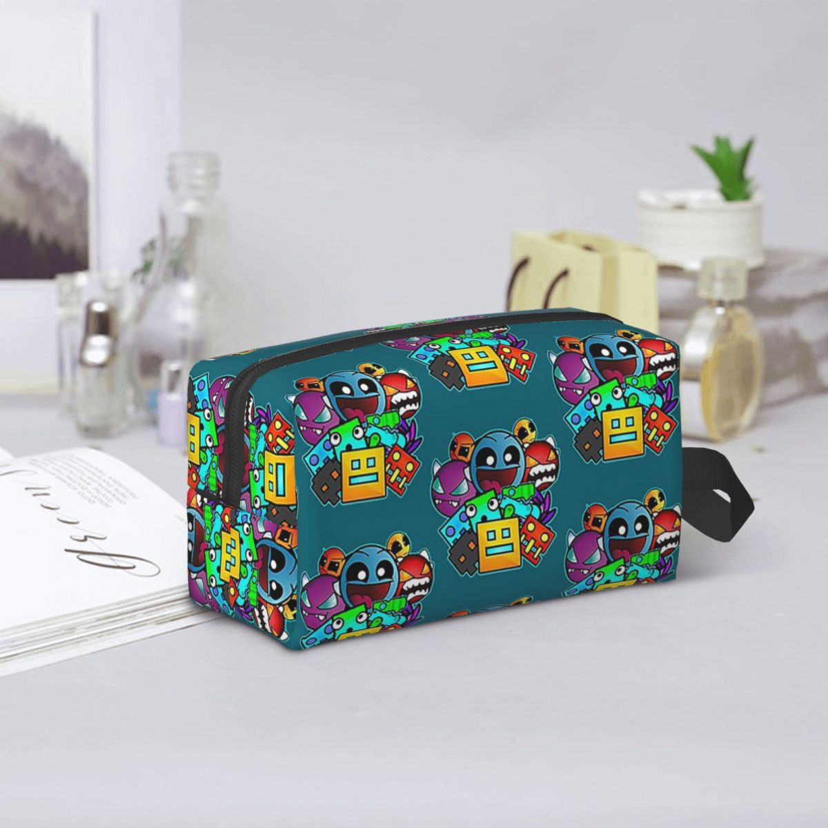 Beauty Makeup Games - Video Game Geometry Dash Makeup Bag