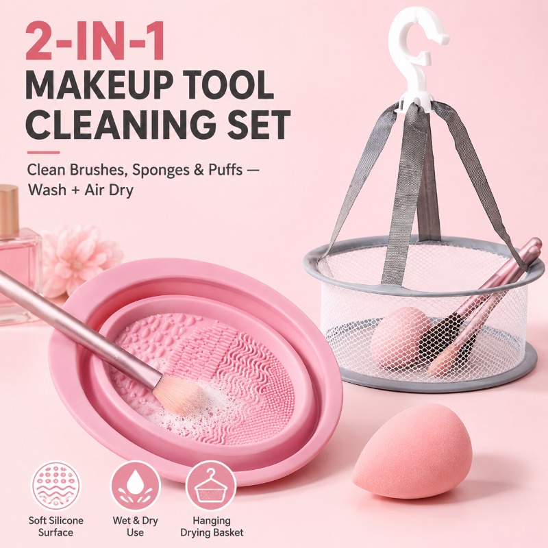 2-in-1 Silicone Makeup Brush C - Beauty Makeup Brushes ulasan dan harga