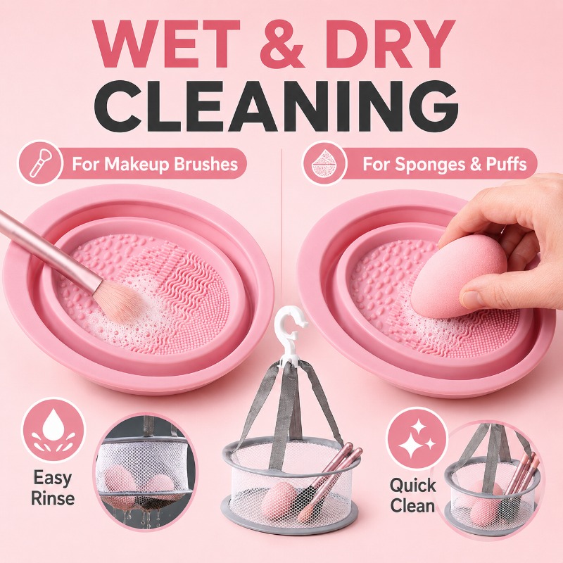 2-in-1 Silicone Makeup Brush C - Beauty Makeup Brushes ulasan dan harga