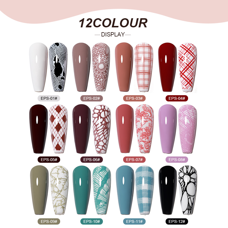 Nail Stamping Gel Polish Set B - Nail Art Stamping Kit ulasan dan harga