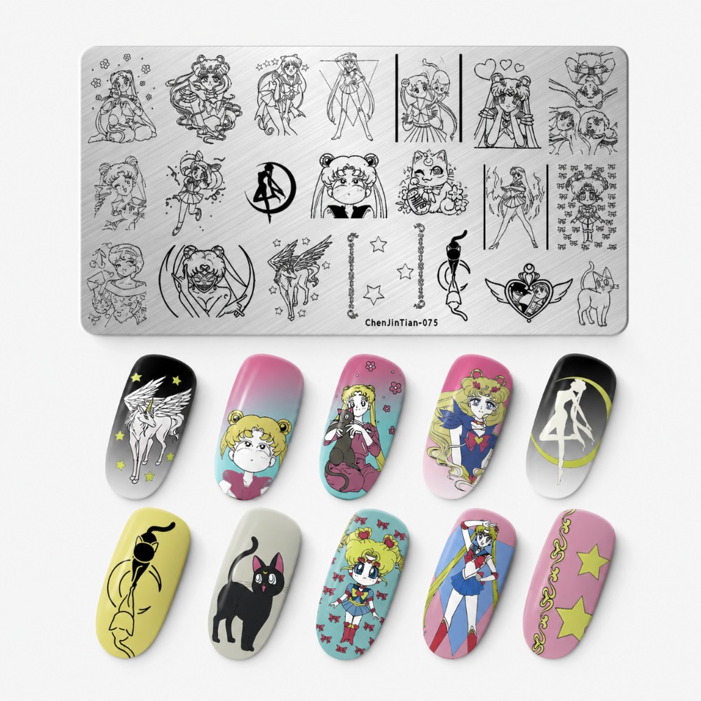 Sailor Moon Anime Nail Stampin - Nail Art Stamping Kit ulasan dan harga