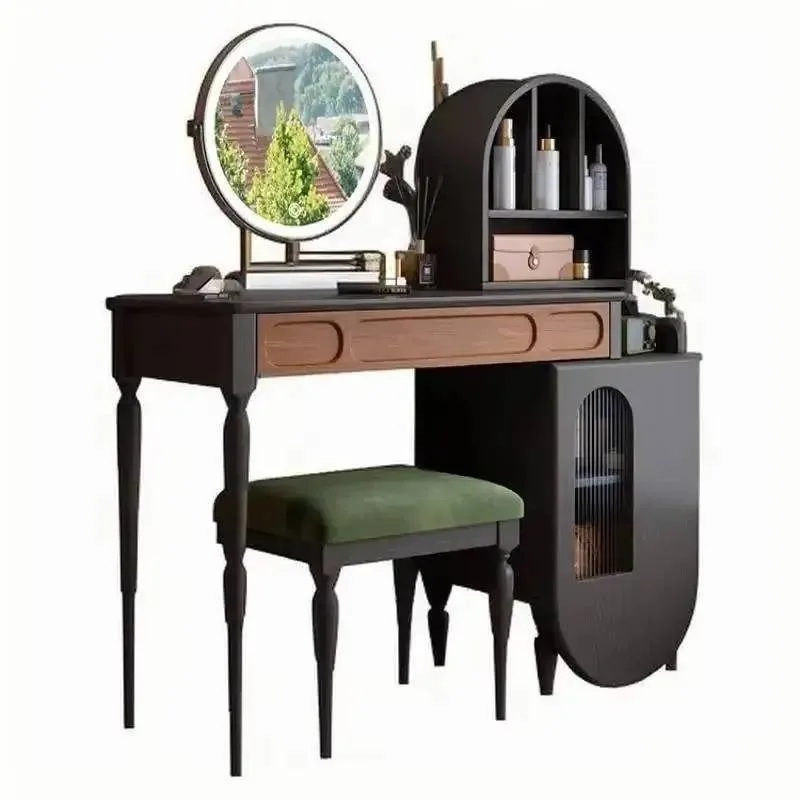 +Organizer Black Vanity Table  - Beauty Makeup Vanity Set ulasan dan harga