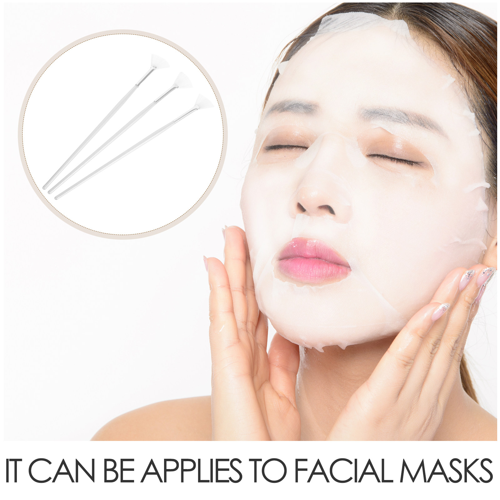 3Pcs Face Mask Applicator Brus - Beauty Makeup Brushes ulasan dan harga