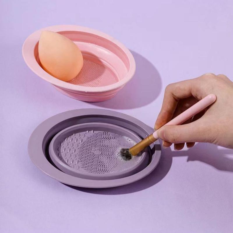 Folding Powder Puff Cleaning B - Beauty Makeup Brushes ulasan dan harga