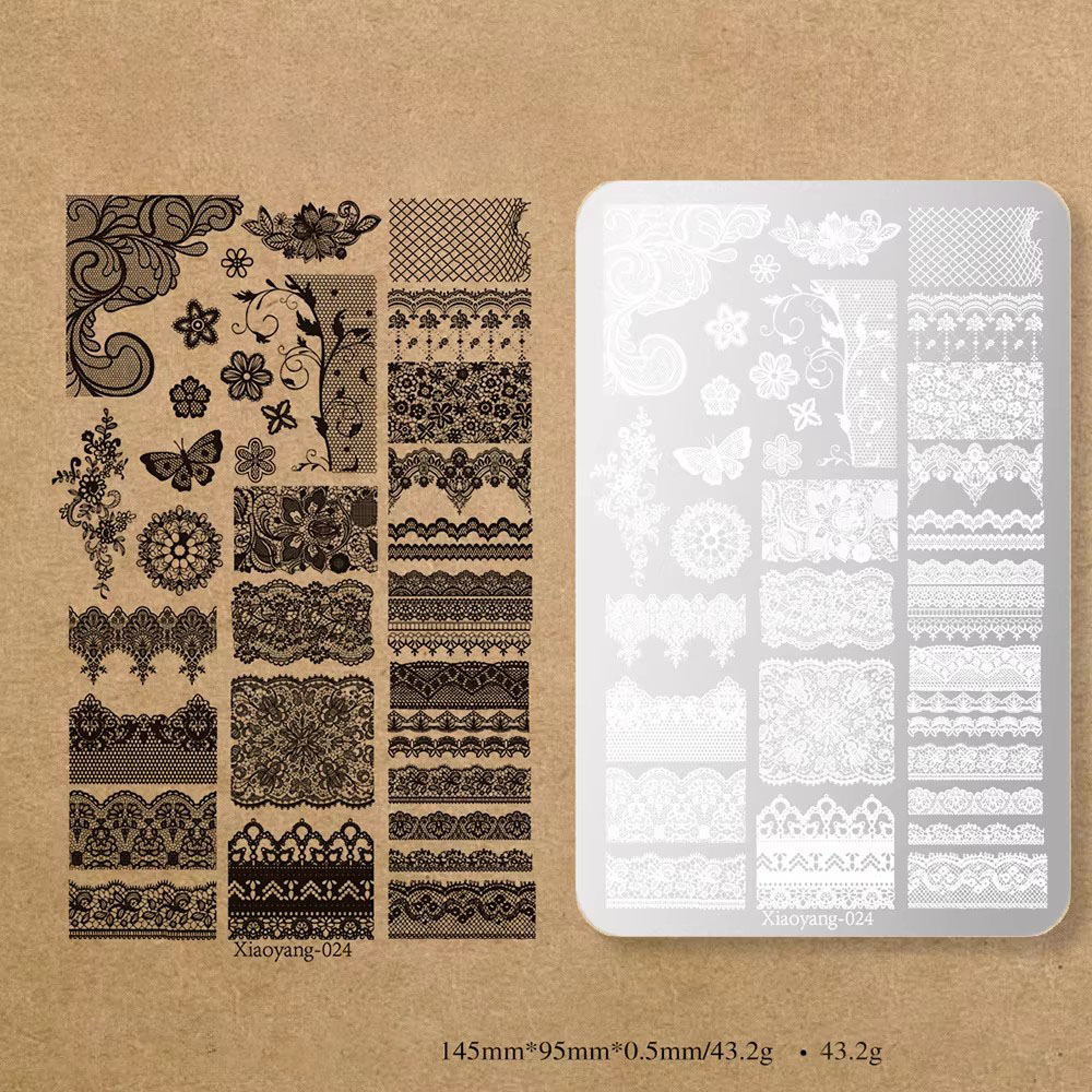 14.5*9.5 Lace Metal Nail Art S - Nail Art Stamping Kit ulasan dan harga