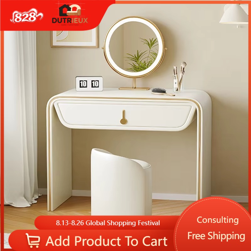 Italian Aesthetic Vanity Table - Beauty Makeup Vanity Set ulasan dan harga