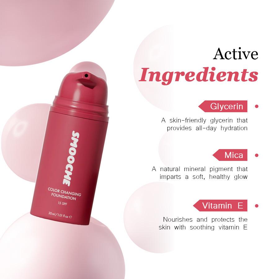 SMOOCHE Color Changing Foundat - Concealer Full Coverage ulasan dan harga