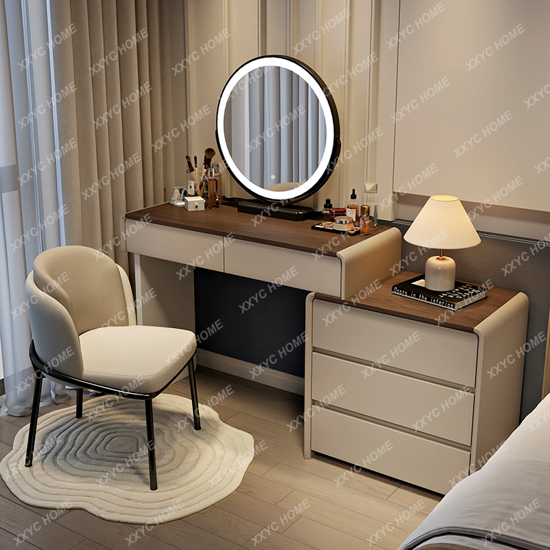 HHAesthetic Wooden Vanity Tabl - Beauty Makeup Vanity Set ulasan dan harga