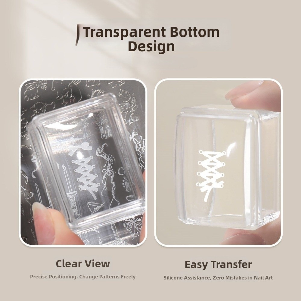 New Transparent Nail Art Stamp - Nail Art Stamping Kit ulasan dan harga