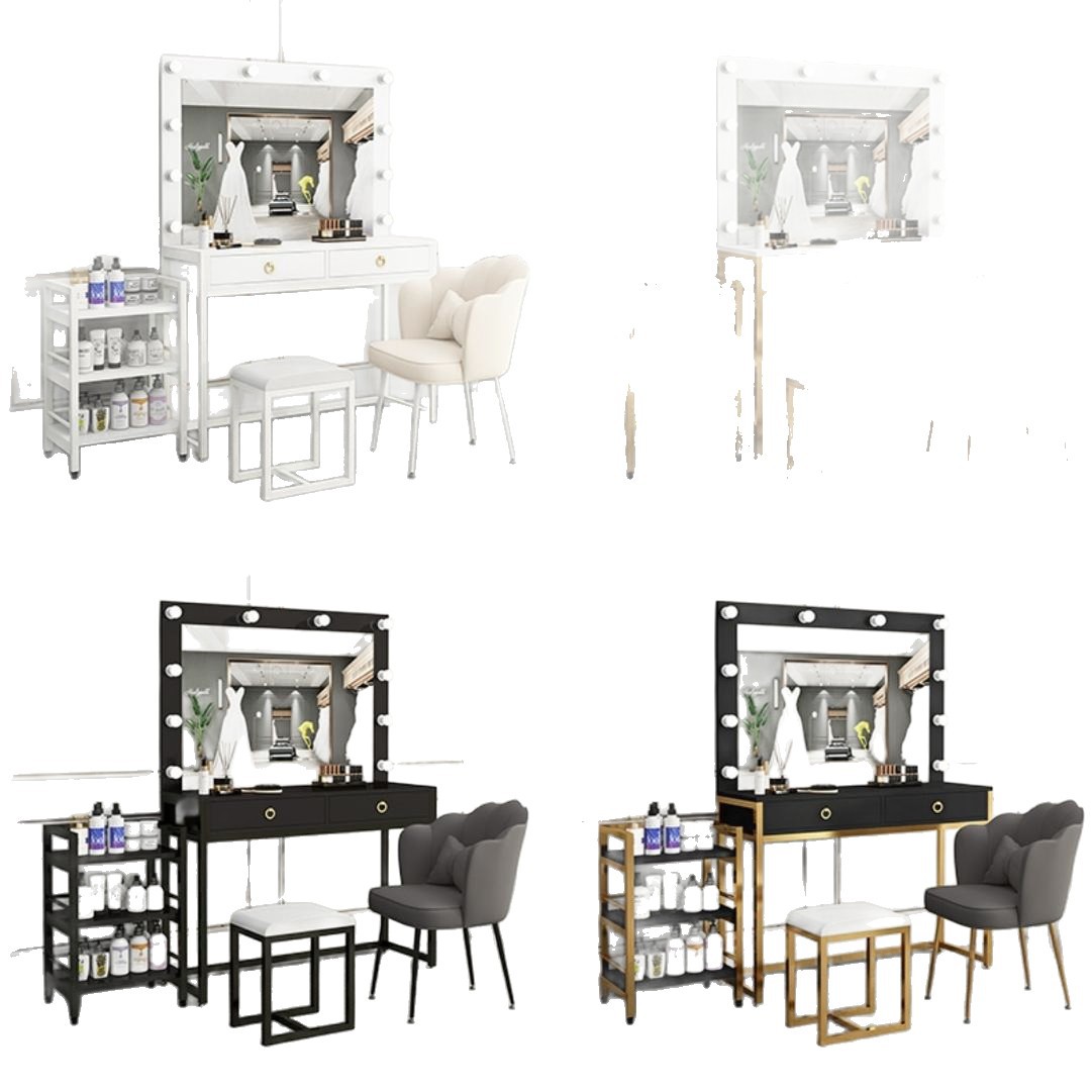 Studio dresser with lamp mirro - Beauty Makeup Studio ulasan dan harga