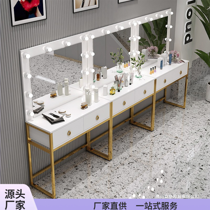 Studio dresser with lamp mirro - Beauty Makeup Studio ulasan dan harga
