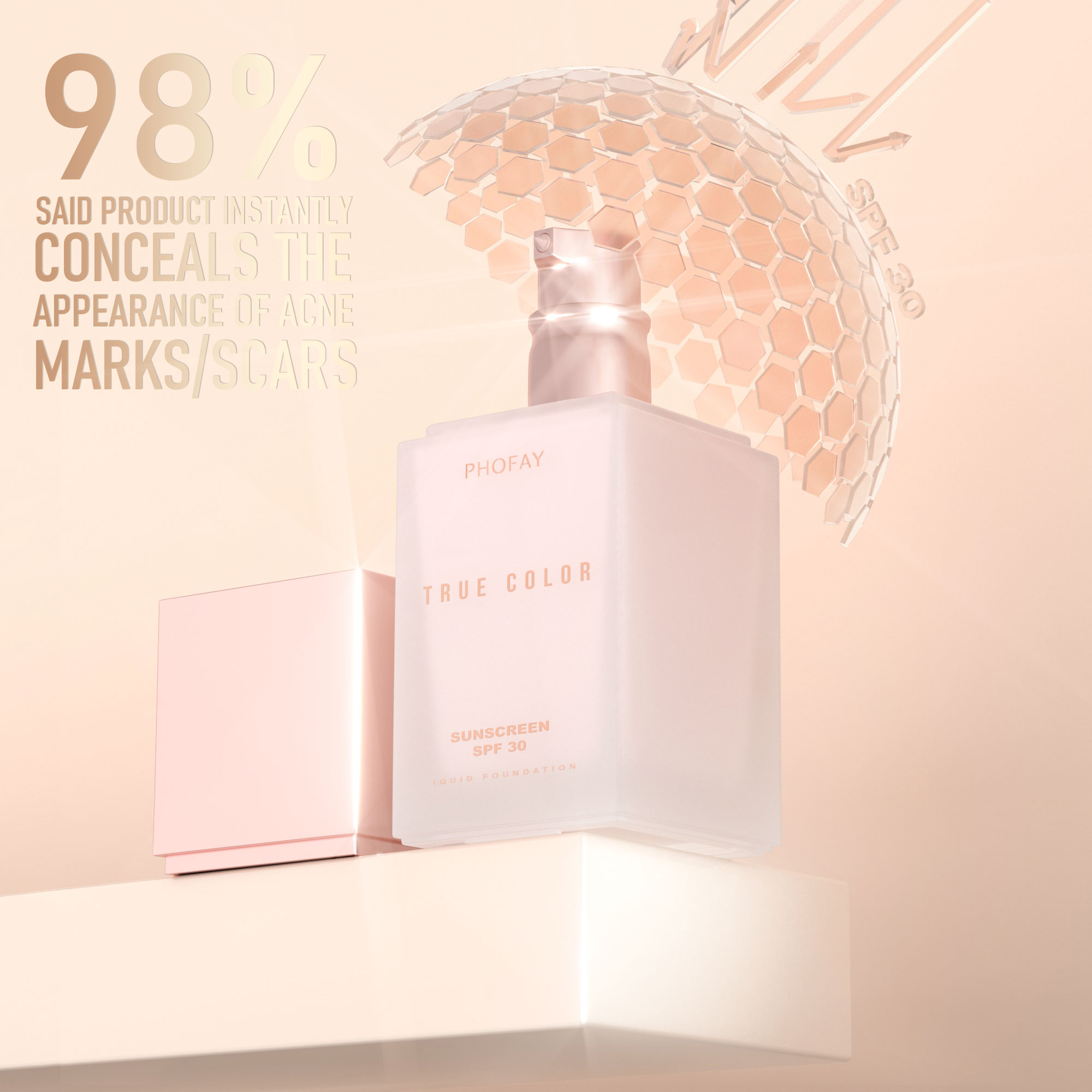 4 In 1 Foundation Long-wearing - Concealer Full Coverage ulasan dan harga