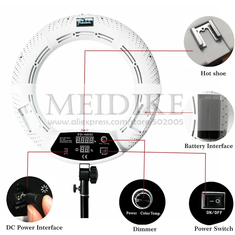 Yidoblo 96W Ring Light FD-480  - Beauty Makeup Studio ulasan dan harga