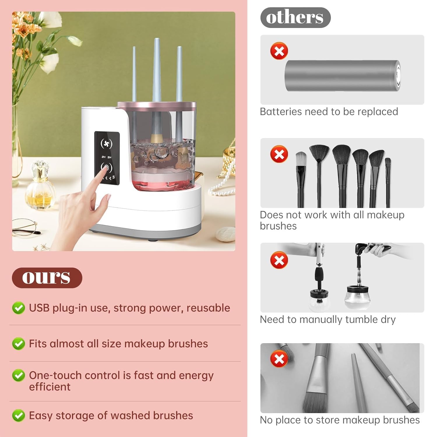 Automatic Rotating Makeup Brus - Beauty Makeup Brands ulasan dan harga