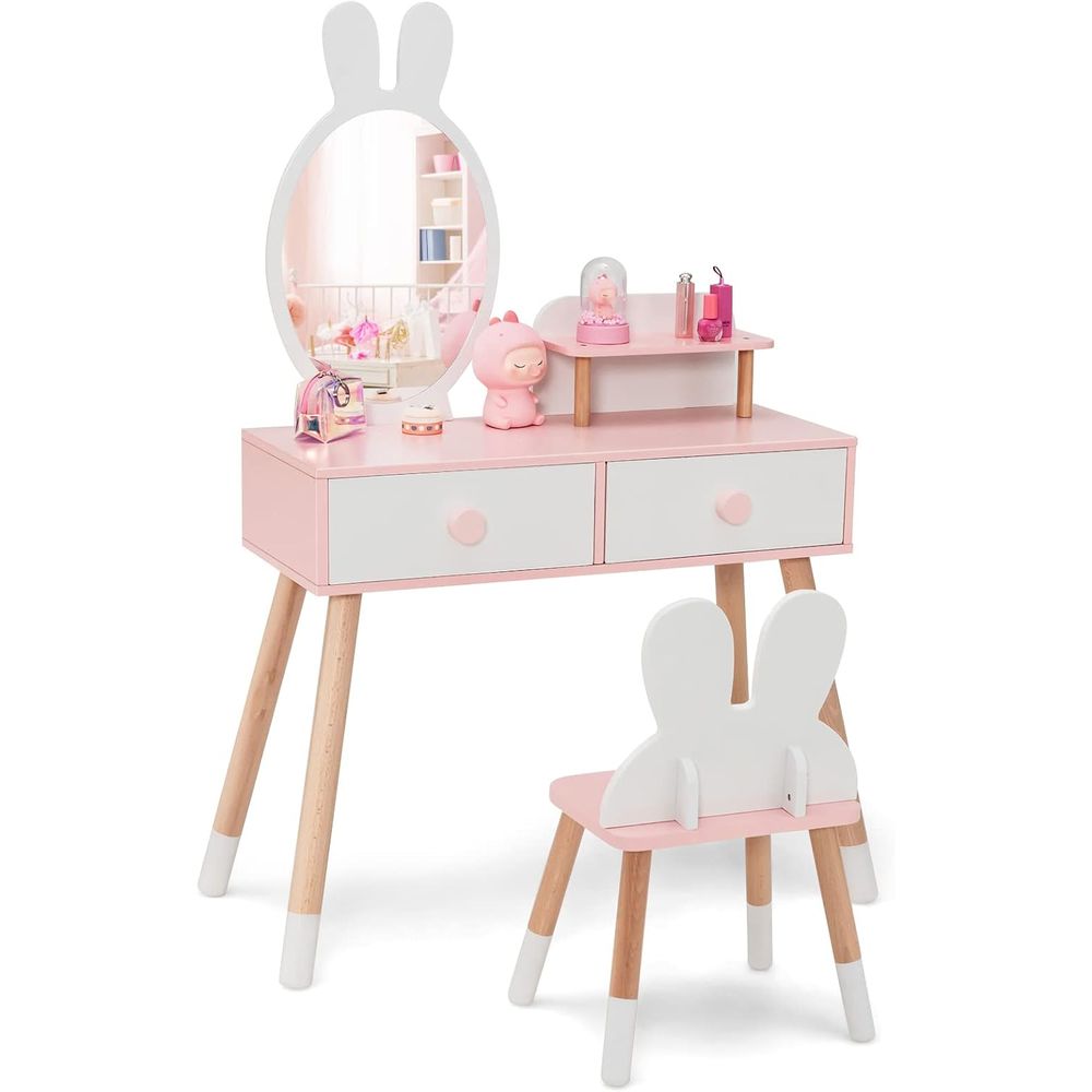 EY Kids Vanity, Rabbit Themed  - Beauty Makeup Vanity Set ulasan dan harga