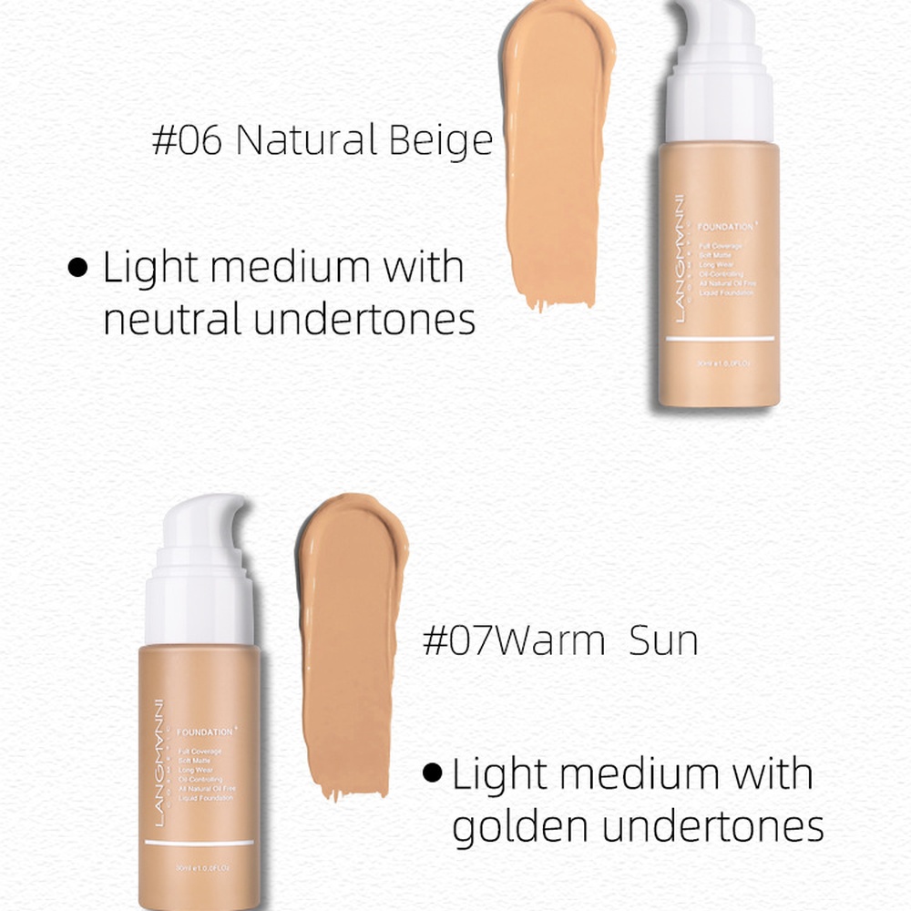 Langmanni Matte Foundation Ful - Concealer Full Coverage ulasan dan harga