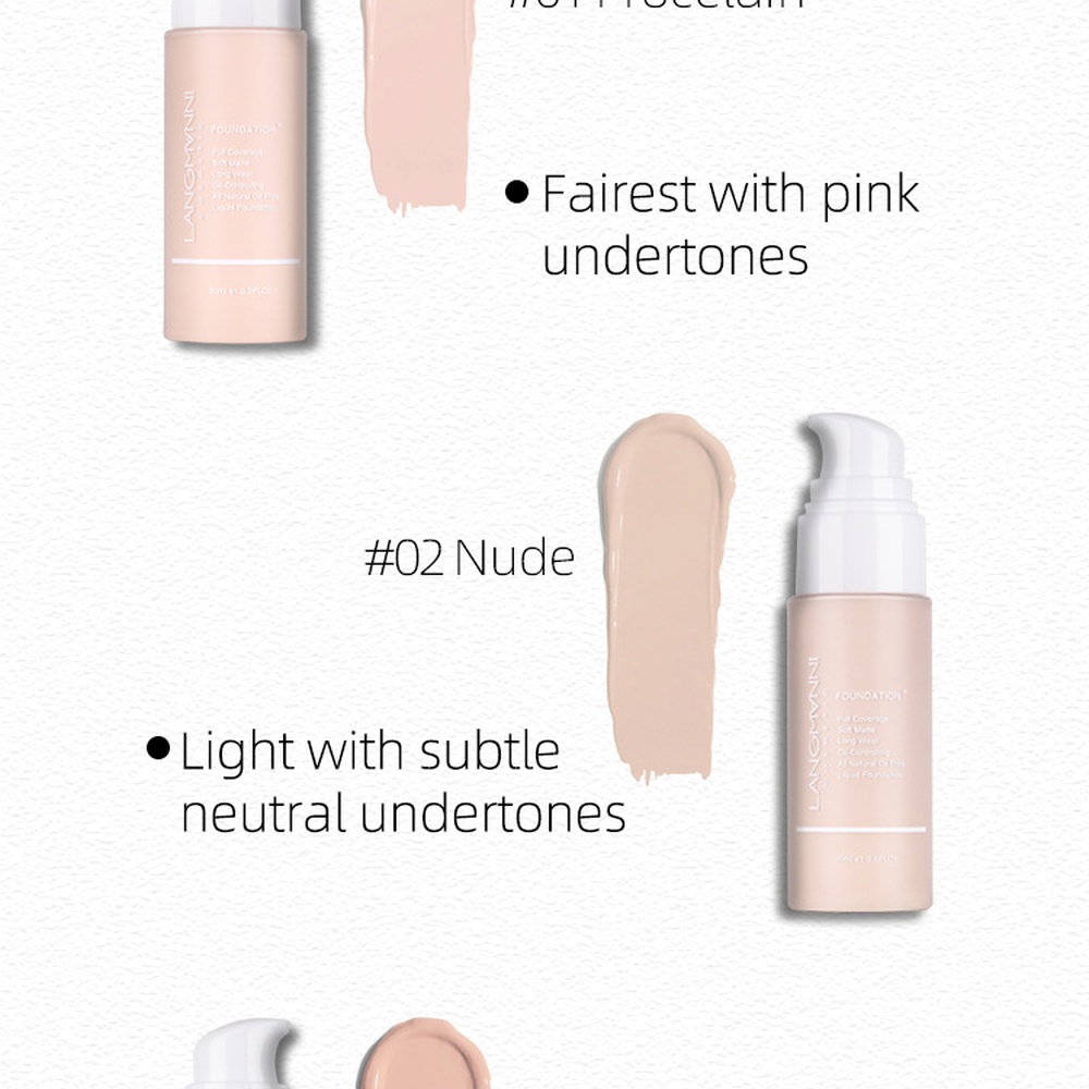 Langmanni Matte Foundation Ful - Concealer Full Coverage ulasan dan harga