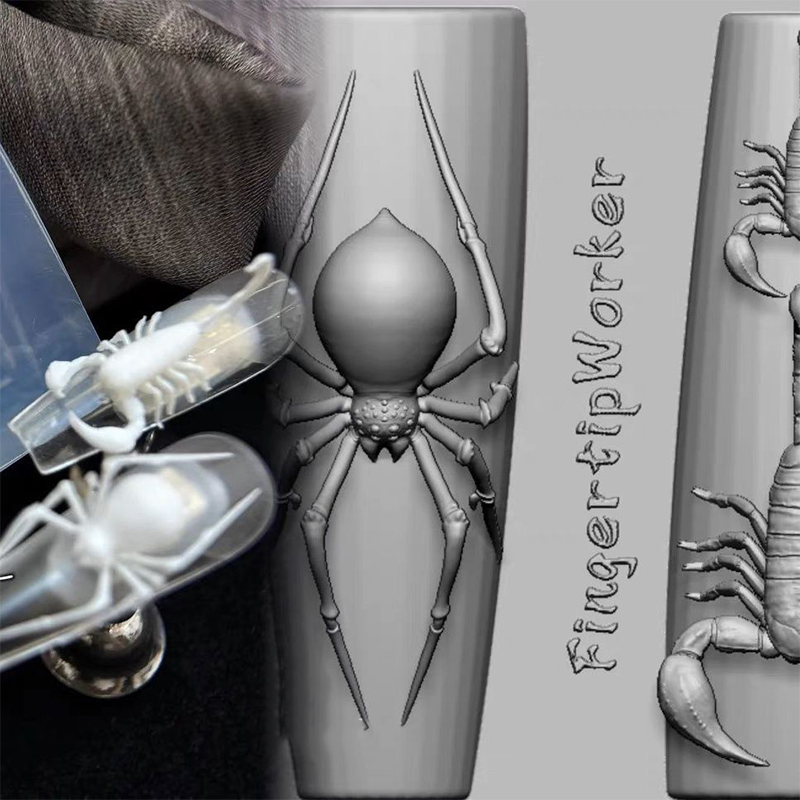 3D Spider Scorpion Silicone Na - Nail Art Stamping Kit ulasan dan harga