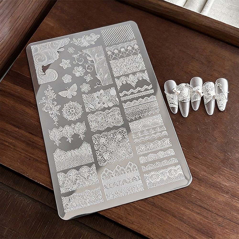 9*15cm 3D Lace Butterfly Nail  - Nail Art Stamping Kit ulasan dan harga