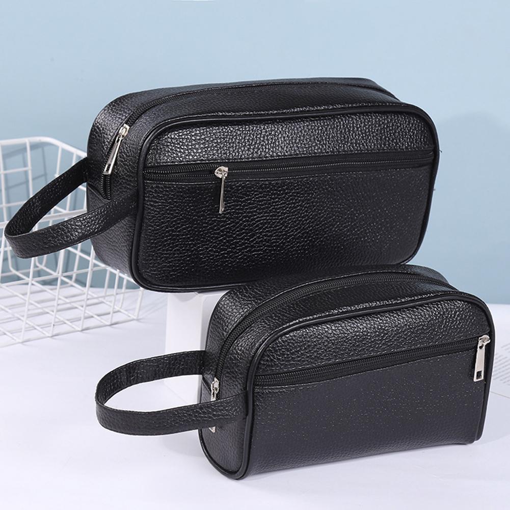 Travel Mens Toiletry Bag PU Le - Makeup Beauty Necessaire ulasan dan harga
