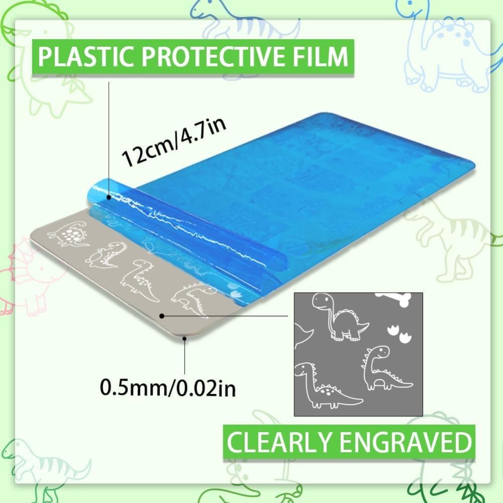 3pcs Dinosaur Nail Stamping Pl - Nail Art Stamping Kit ulasan dan harga