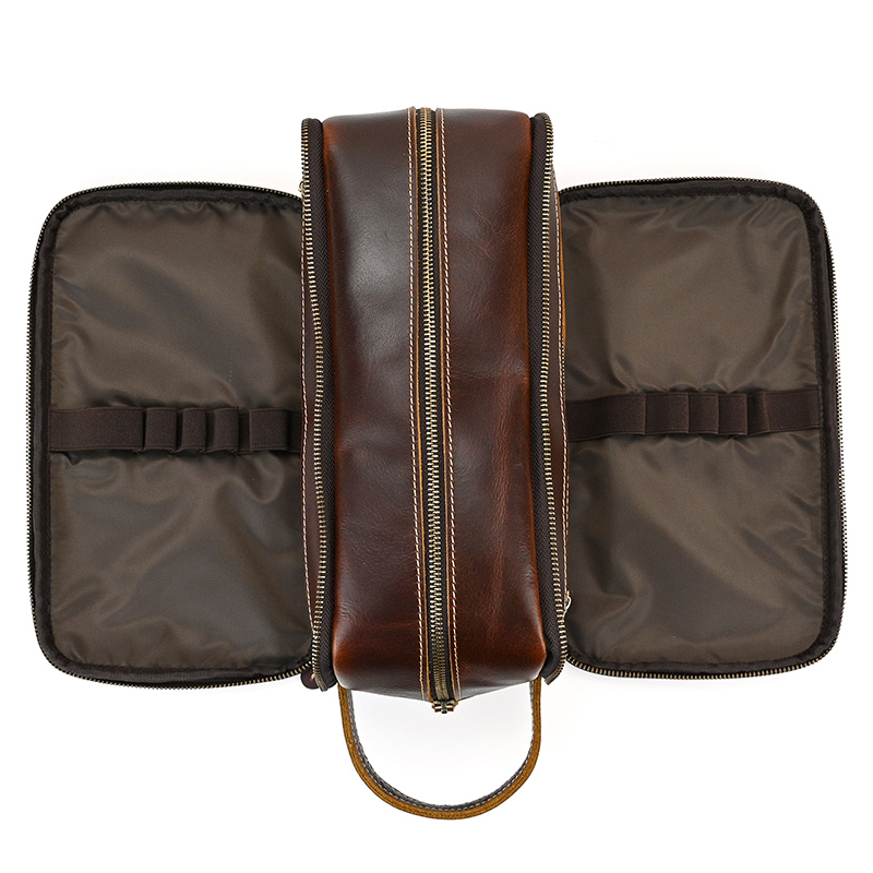 Cowhide Toiletry Bag Men Leath - Beauty Makeup Supply ulasan dan harga