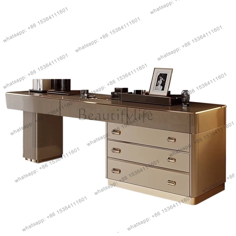 Full Set Wooden Vanity Table N - Beauty Makeup Vanity Set ulasan dan harga